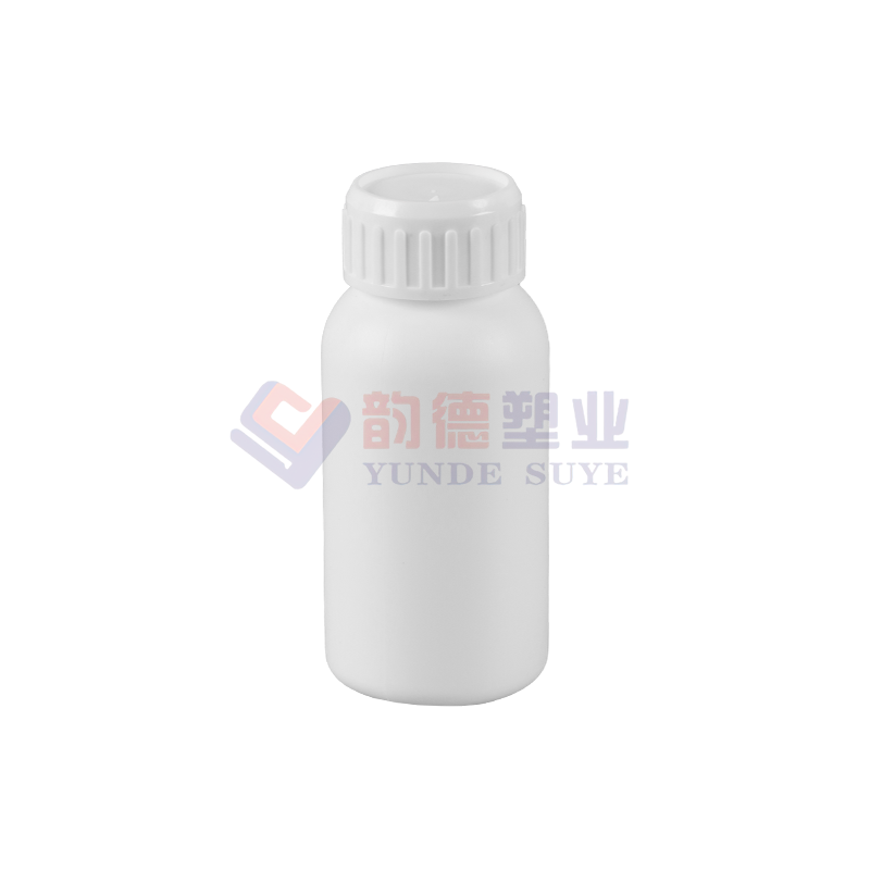 Tiszta fehér műanyag fluorozott kerek flakon 100ml-02